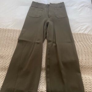 Anthropologie Olive Green Boot-Cut Pants